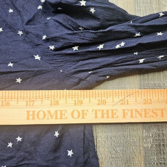 ModCloth Women's XL Navy Blue Button Down White Stars - Picture 10 of 10